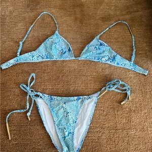 Blue Snakeskin Bikini Set from Melissa Odabash